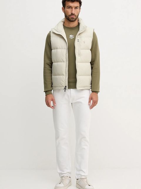 Lacoste bluza bawełniana kolor zielony z nadrukiem SH2736