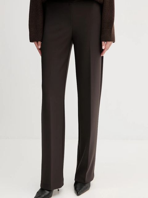 Joseph Ribkoff spodnie damskie kolor brązowy proste high waist 153088F25 - zdjęcie produktu nr 1