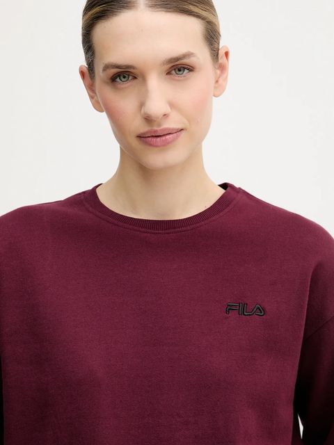 Fila dres bawełniany kolor bordowy FPW4181