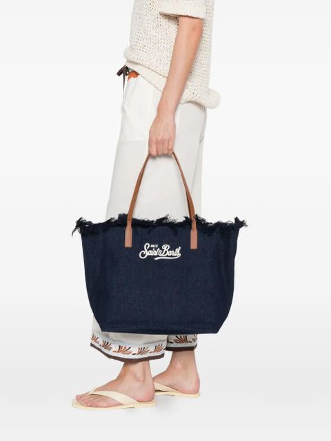MC2 Saint Barth City logo-embroidered tote bag - Blue