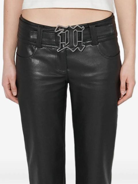 MISBHV logo-buckle trousers - Black