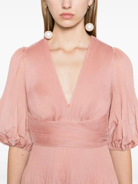ZIMMERMANN pleated midi dress - Pink