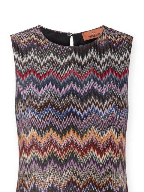 Missoni chevron pattern mini dress - Brown - zdjęcie produktu nr 2