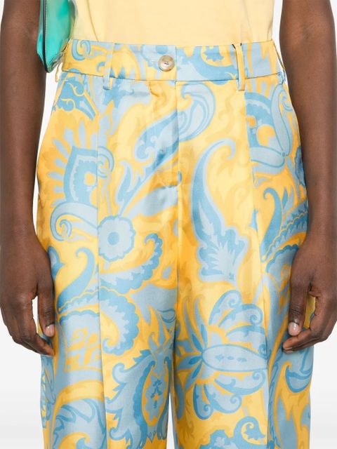 ETRO silk trousers - Blue