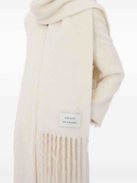 LouLou de Saison Santo fringed scarf - Neutrals