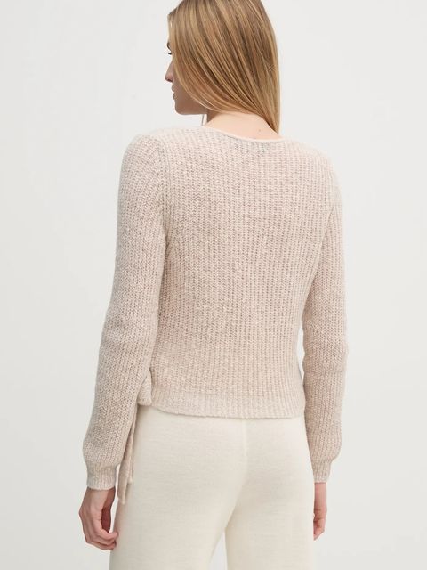 OUI sweter damski kolor beżowy 91106