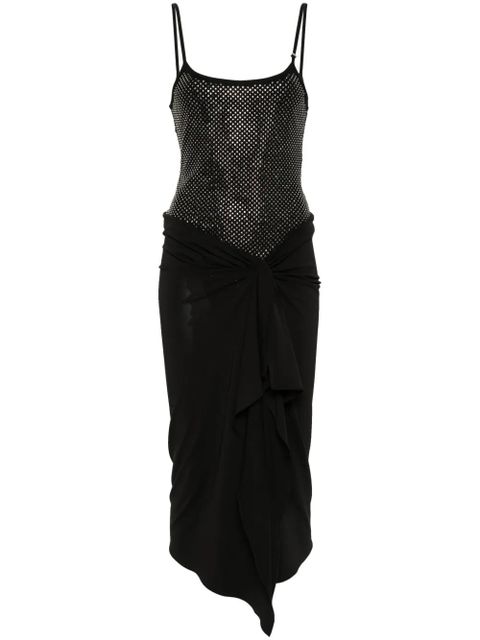 The Attico rhinestone-embellished midi dress - Black - zdjęcie produktu nr 1