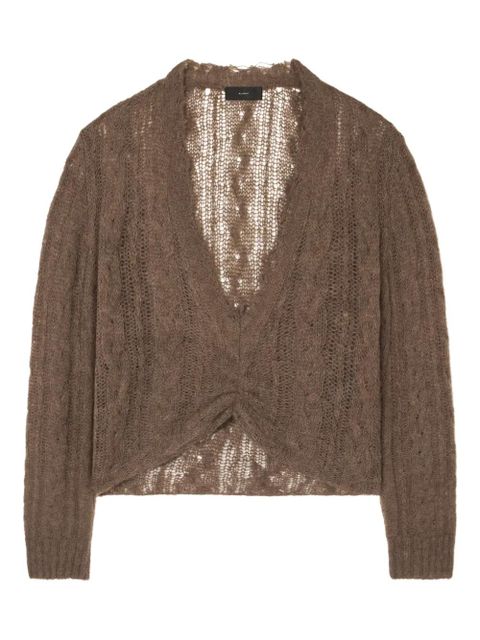 Alanui Desert Drift V-neck top - Brown - zdjęcie produktu nr 1