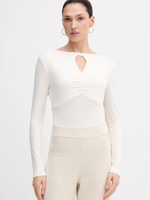 Sisley longsleeve kolor beżowy 35B8L107V - zdjęcie produktu nr 1