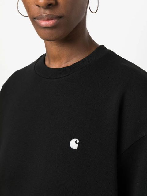 Carhartt WIP embroidered-logo cotton sweatshirt - Black