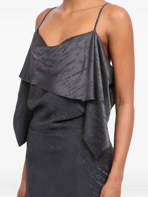 MM6 Maison Margiela ruffled strap midi dress - Grey