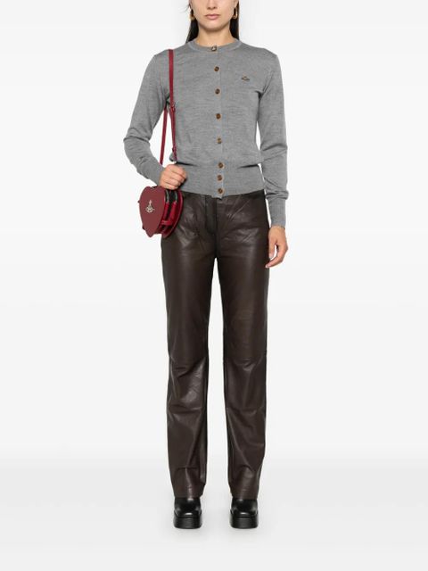 Vivienne Westwood Orb logo-embroidered wool cardigan - Grey - zdjęcie produktu nr 2