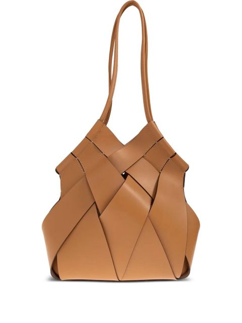 Ulla Johnson Charlotte woven leather tote bag - Brown - zdjęcie produktu nr 1