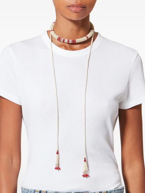 ISABEL MARANT Nina beaded necklace - Neutrals