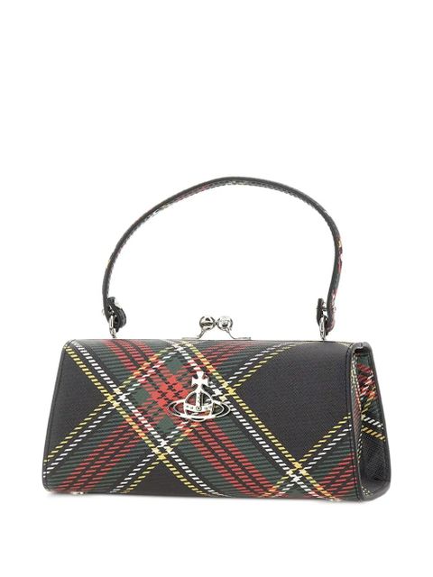 Vivienne Westwood Doll plaid-pattern top-handle tote bag - Black