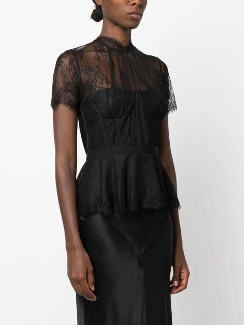 Simkhai lace-embellished corset top - Black