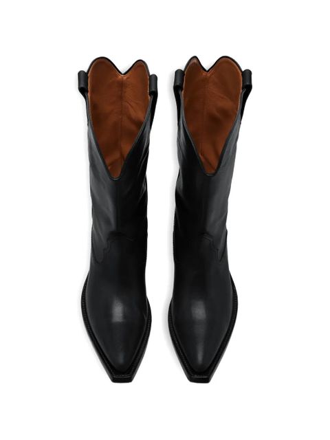 Maison Margiela pointed leather boots - Black