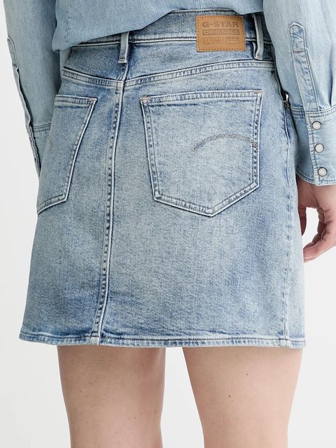 G-Star spódnica jeansowa kolor niebieski mini prosta D24387-D930