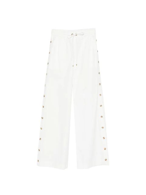 ZIMMERMANN side-button drawstring-fastening trousers - White - zdjęcie produktu nr 1