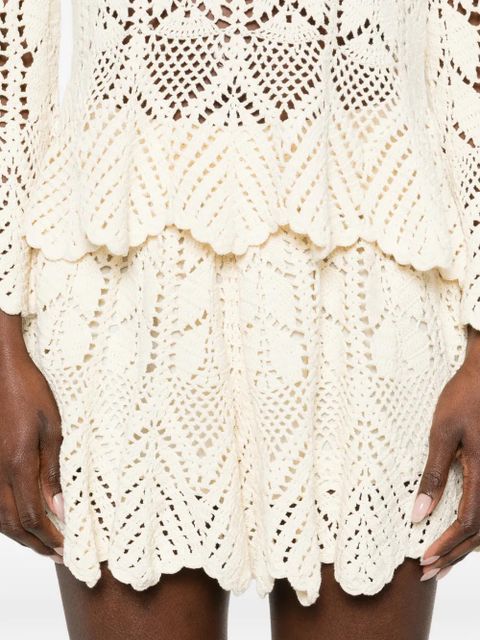 ZIMMERMANN Awaken lace crochet shorts - Neutrals