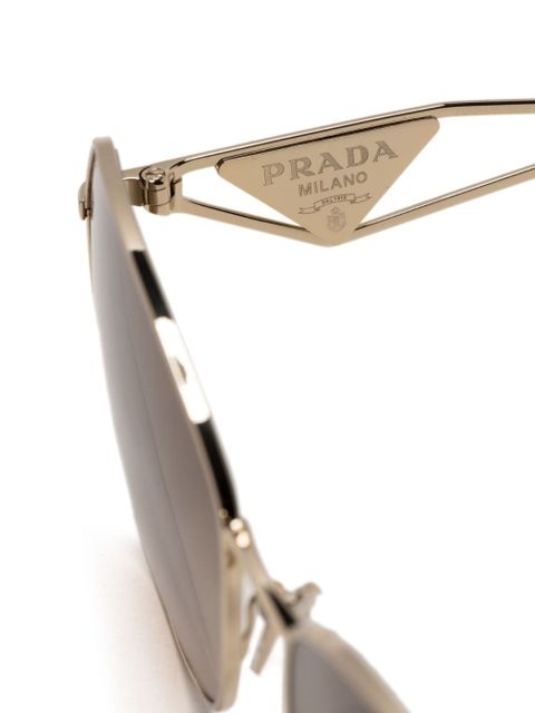 Prada Eyewear gradient oversized-frame sunglasses - Gold