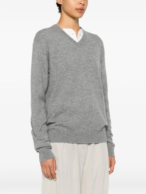 The Row Nian V-neck sweater - Grey