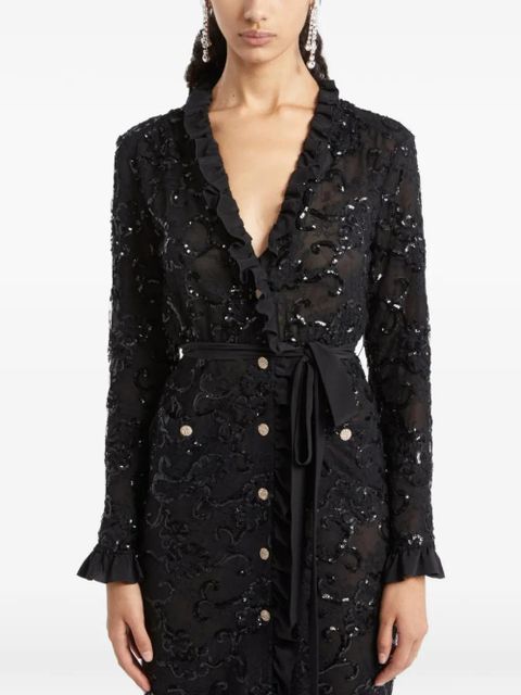 Alessandra Rich sequin-embellishment maxi dress - Black