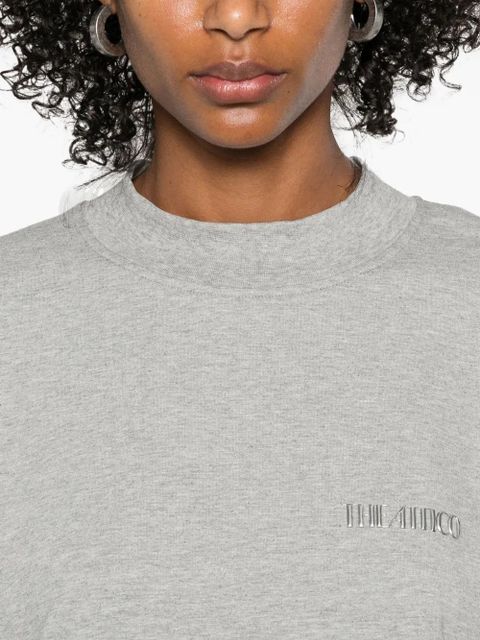 The Attico logo-appliqué mini dress - Grey