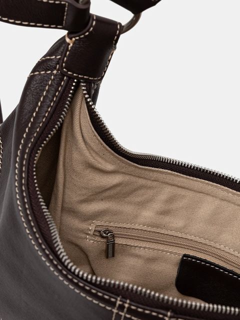 Answear.LAB torebka skórzana kolor brązowy