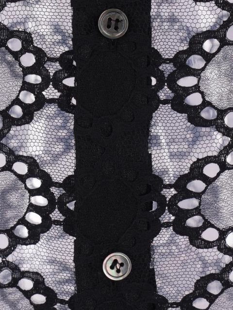 Comme Des Garçons lace button shirt - Black