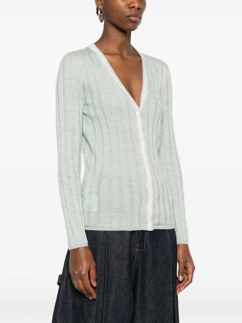 Prada ribbed cardigan - Green - zdjęcie produktu nr 2