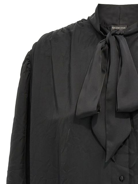 Balenciaga bow-tie blouse - Black