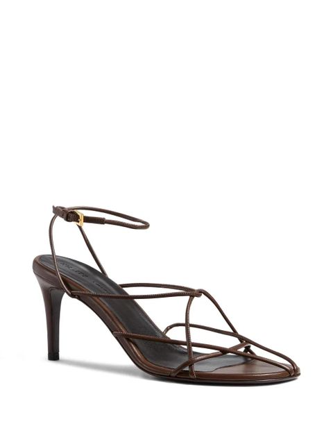 KHAITE 750mm Loulou strappy leather sandal - Brown - zdjęcie produktu nr 2