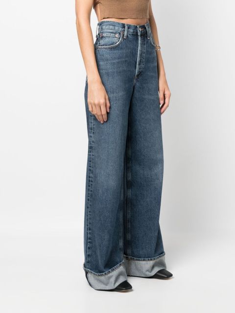 AGOLDE Dame wide-leg organic-cotton jeans - Blue