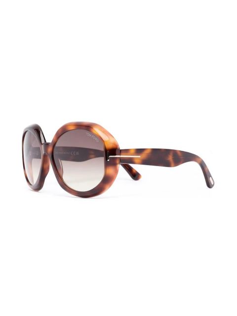 TOM FORD Eyewear Georgia-02 gradient sunglasses - Brown - zdjęcie produktu nr 2