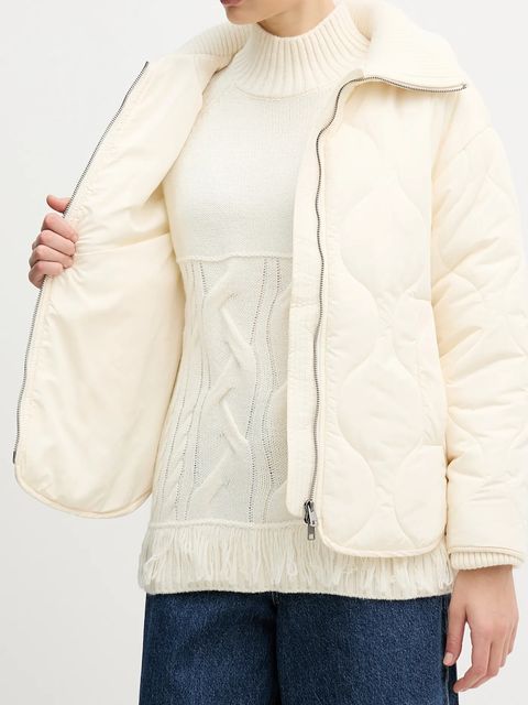 United Colors of Benetton kurtka kolor beżowy zimowa 2R1VDN08J