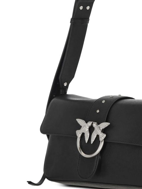 PINKO bird-buckle shoulder bag - Black