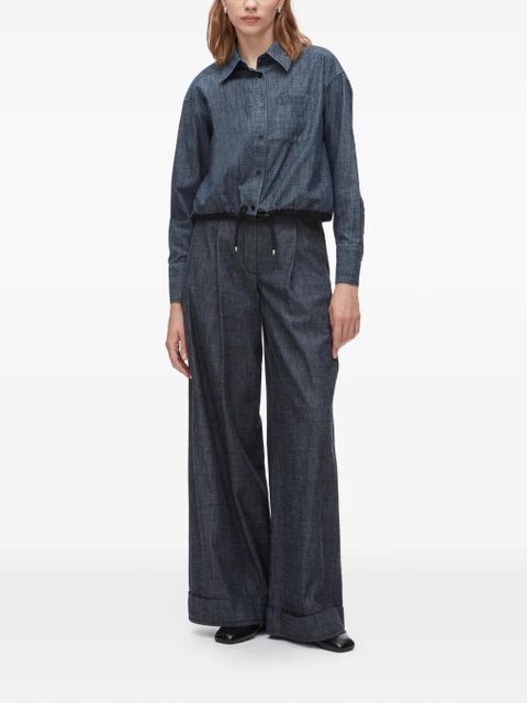 3.1 Phillip Lim drawstring long-sleeve shirt - Blue - zdjęcie produktu nr 2