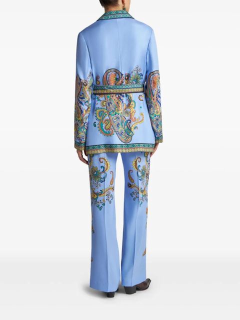 ETRO silk twill blazer - Blue