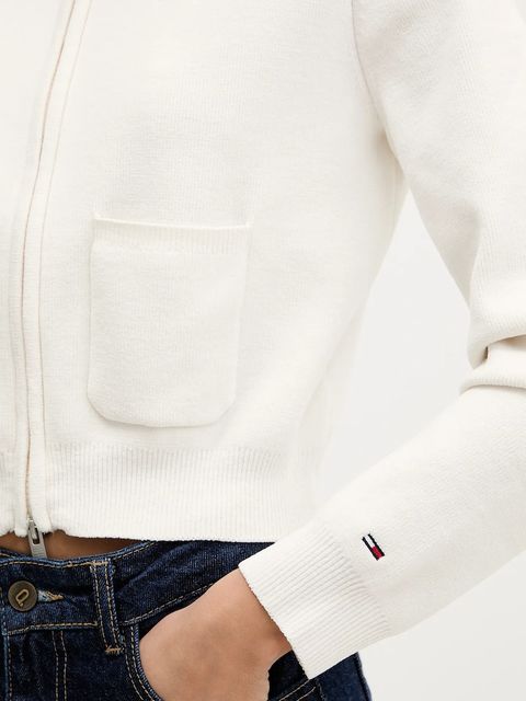 Tommy Jeans kardigan damski kolor beżowy DW0DW22029