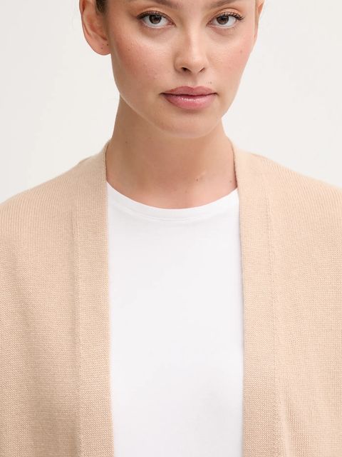 United Colors of Benetton kardigan z dodatkiem wełny damski kolor beżowy 122HD6051