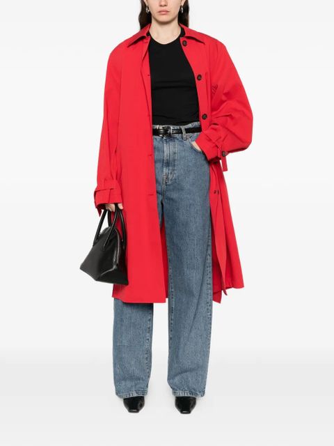 TOTEME belted button-fastening coat - Red - zdjęcie produktu nr 2