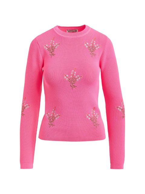 Essentiel Antwerp floral-embroidery sweater - Pink - zdjęcie produktu nr 1