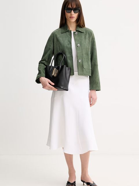 MM by Max Mara t-shirt basic damski bawełniany z elastanem MULINO - zdjęcie produktu nr 1