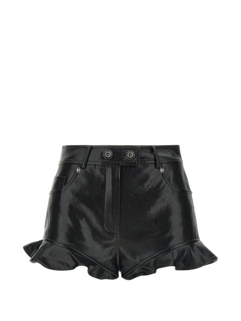 Self-Portrait ruffled five-pocket shorts - Black - zdjęcie produktu nr 1