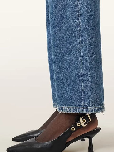 AllSaints szpilki skórzane Idiya Slingback kolor czarny W021FD - zdjęcie produktu nr 2