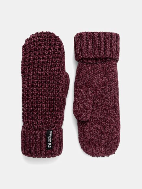 Jack Wolfskin rękawiczki MEDLEY KNIT damskie kolor fioletowy A65233 - zdjęcie produktu nr 1
