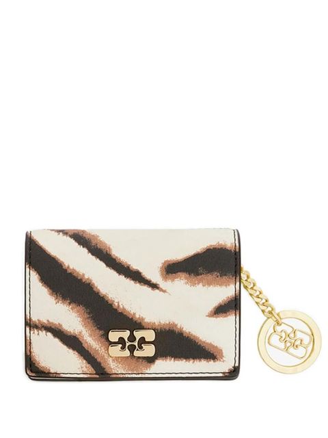 GANNI Bou zebra-print wallet - Neutrals - zdjęcie produktu nr 1