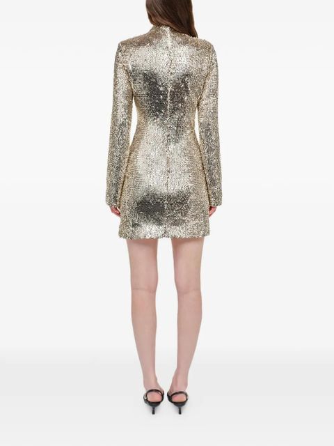 Simkhai Opal sequin long-sleeve mini dress - Gold