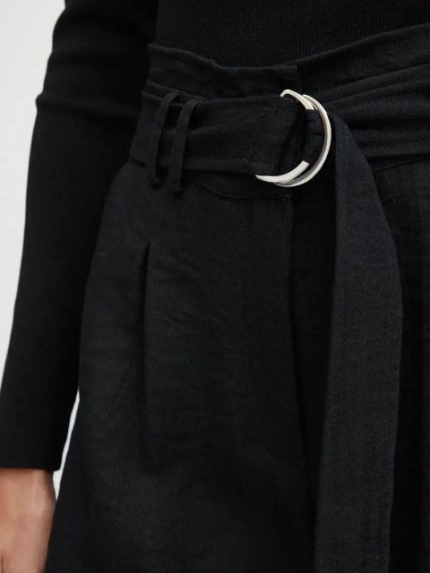 Morgan szorty SHANZI damskie kolor czarny gładkie high waist SHANZI